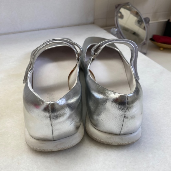 Jeffrey Campbell Coppelia Mary Jane Flat Silver White - 9 - Picture 5 of 6